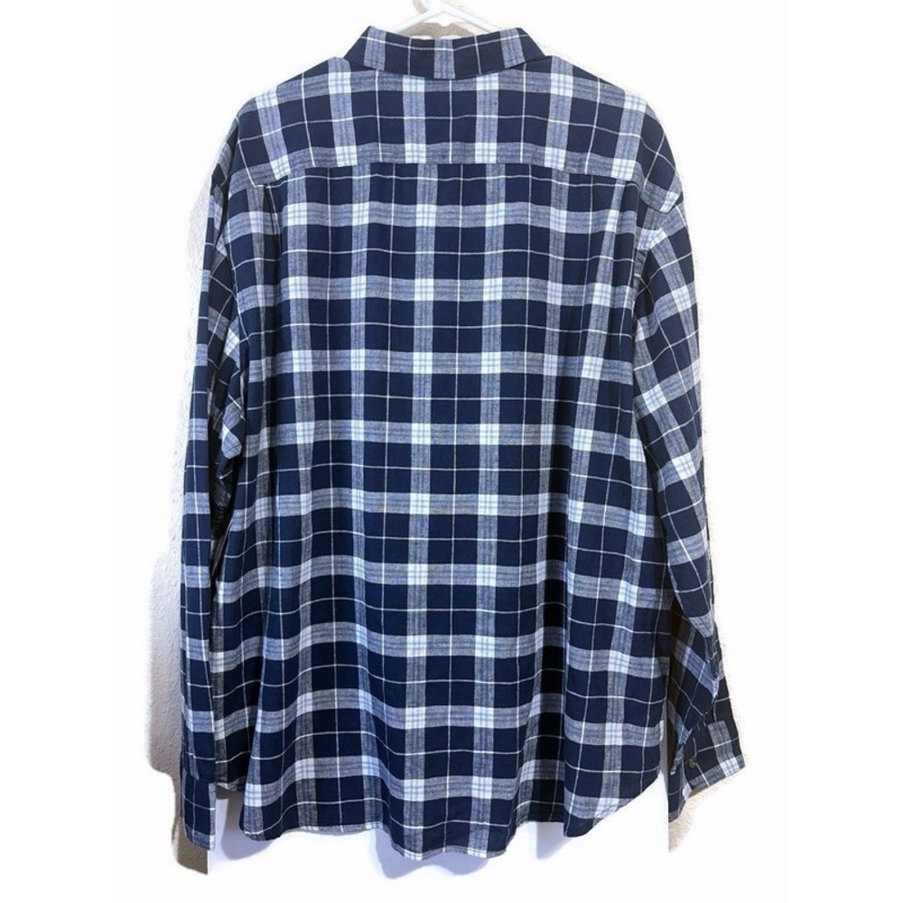 Old Navy Regular-Fit Plaid Linen-Blend Shirt XXL Buisness Casual - Picture 2 of 12